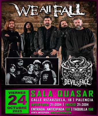 We All Fall + Devils Face en Palencia