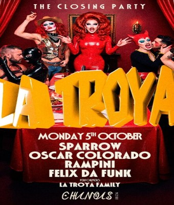 La Troya: Sparrow, Oscar Colorado, Rampini, Felix Da Funk en Ibiza