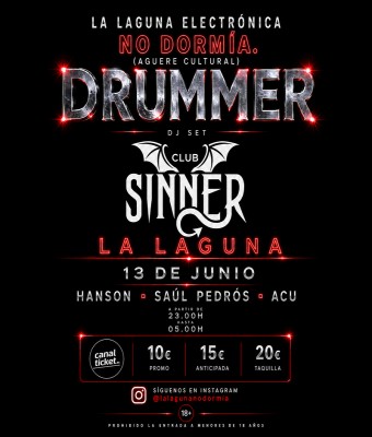 DRUMMER en LA LAGUNA NO DORMÍA. Aguere Cultural en Santa Cruz de Tenerife