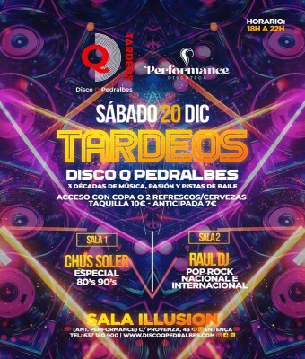 ACCESO  CONSUMICIÓN TARDEO 20 DICIEMBRE  en Barcelona