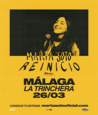 CONCIERTO DE MARTA SOTO - MÁLAGA - SALA TRINCHERA - JUEVES 26 DE MARZO