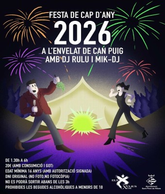 FESTA DE CAP D'ANY 2025 -2026 en Barcelona