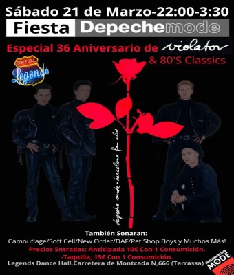FESTA DEPECHE MODE - ANIVERSARI VIOLATOR en Barcelona