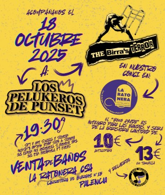 Los Pelukeros de Punset y The Birra's Terror La Ratonera en Palencia