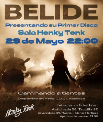 Belide en concierto presentando su primer disco en Madrid