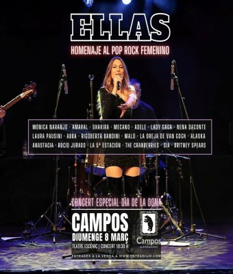 Ellas ( Homenaje al Pop Rock femenino) en teatro de Campos en Balears, Illes