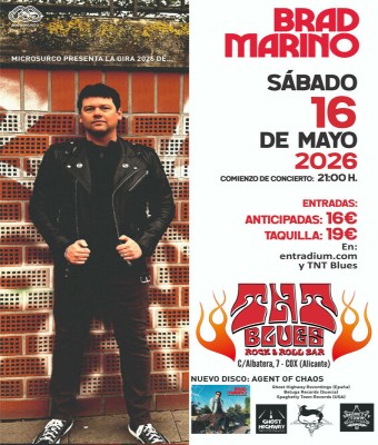 BRAD MARINO EN TNT BLUES, COX en Alicante/Alacant