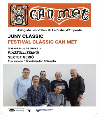 SEXTET GERIÓ presenta 'PIAZZOLLÍSSIMO!' en Girona