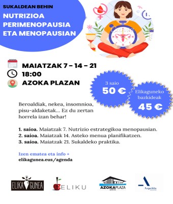 Nutrizioa perimenopausia eta menopausian en Gipuzkoa