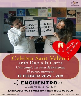 Celebra Sant Valentí amb Dúo a la Carta en Barcelona