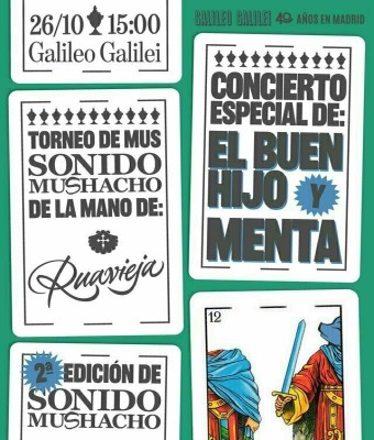 Torneo de Mus + Concierto de Menta y El Buen Hijo en Madrid