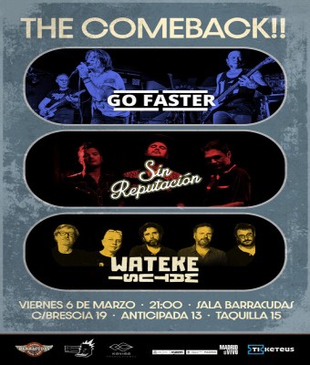 SIN REPUTACIÓN + GO FASTER + WATEKE WATUSI en Madrid