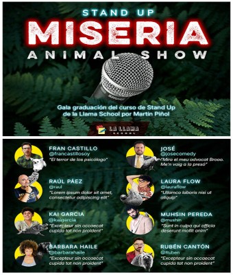 Stand up - Miseria Animal Show en Barcelona