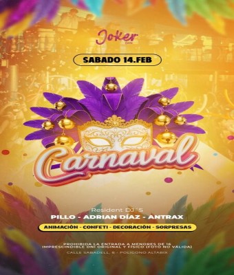 Joker Carnaval 2026 en Alicante