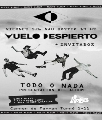 Vuelo Despierto presenta en vivo: TODO O NADA, su primer Disco de Estudio en Barcelona