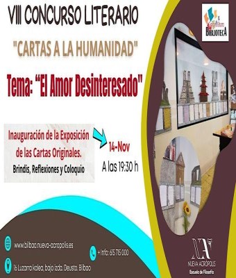 Inauguración de  la VIII Exposición de Concurso de Cartas a la humanidad en Bilbo