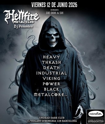 HELLFIRE METAL CLUB - Noche del viernes al sábado en Barcelona
