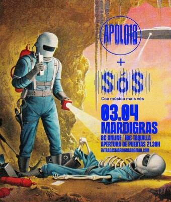 Concerto Apolo18+SOS na Mardi Gras venres 3 de abril en Coruña, A