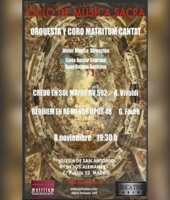 Réquiem de Fauré y Credo de Vivaldi en MADRID