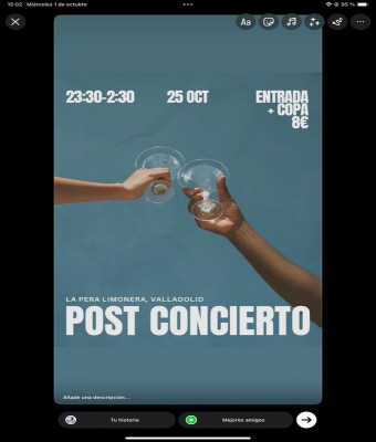 Post concierto  en Valladolid