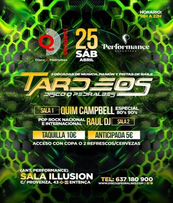 ACCESO  CONSUMICIÓN TARDEO 25 ABRIL en Barcelona