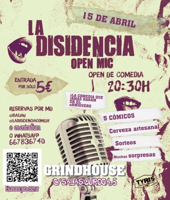 La disidencia comedy en Grindhouse 15 de abril en Valencia/València