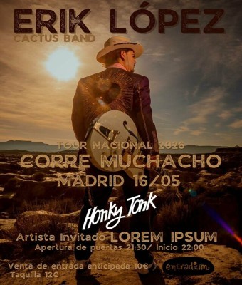 Erik López & Cactus Band+Lorem Ipsum en Madrid