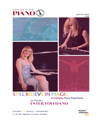 Tributo de Coldplay a piano + consumición  en Madrid