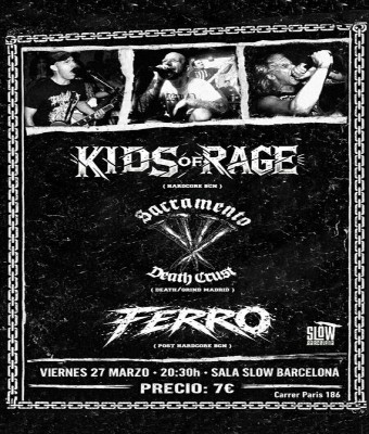 Kids of Rage + Sacramento + Ferro en Barcelona
