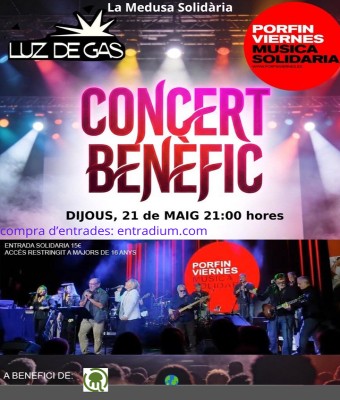 La Medusa Solidària. Concert solidari Porfinviernes en Barcelona