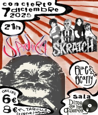 SKRATCH + BLUE BEARRY + SÁDICA en Madrid