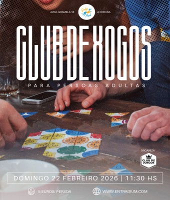 Club de xogos para persoas adultas. Sesión 22/2 en Coruña, A
