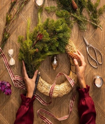 Taller de coronas navideñas + brunch en Urso Hotel & Spa en Madrid