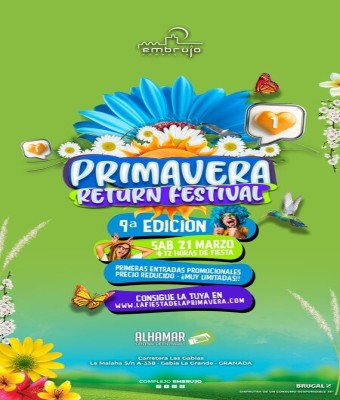 La Fiesta de la PRIMAVERA 2026 - Complejo Embrujo Granada
