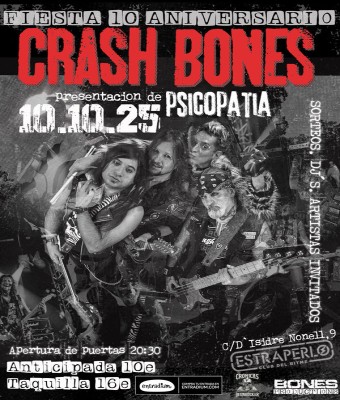 10 ANIVERSARIO PARTY CRASH BONES en Barcelona