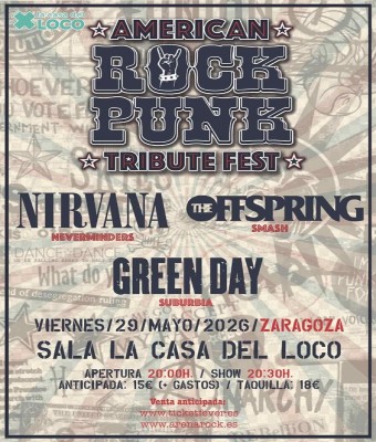 Festival de Tributos AMERICAN ROCK PUNK (Zaragoza)
