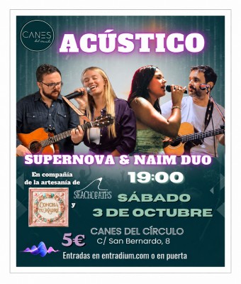 SUPERNOVA & NAIM DUO; TARDEO ACÚSTICO en Palmas, Las