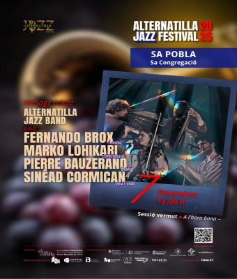 Alternatilla Jazz Fest 25 - Ménage à Jazz V3 - Fernando Brox, Marko Lohikari, Pierre Bauzerano & Sinèad Cormican - Sa Pobla en Balears, Illes