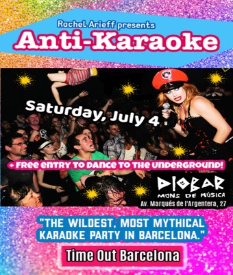 Rachel Arieff's Anti-Karaoke July at Diobar en Barcelona