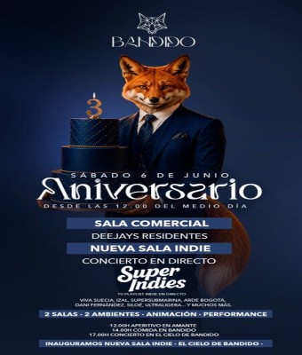COMIDA ANIVERSARIO BANDIDO en Alicante