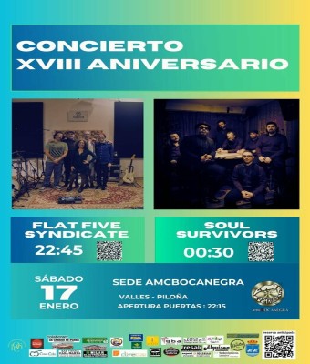 CONCIERTO XVIII ANIVERSARIO : Flat Five Syndicate - Soul Survivors en Asturias