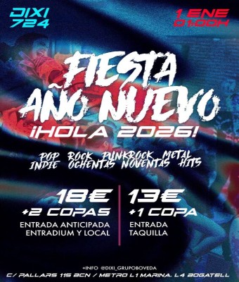 Fiesta de Año Nuevo 2026 en Barcelona