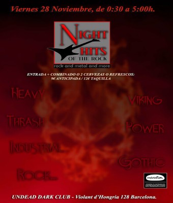 NIGHT HITS OF THE ROCK en Barcelona