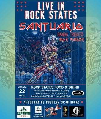 Santuario tributo Iron maiden Rock States Jaen en Jaén
