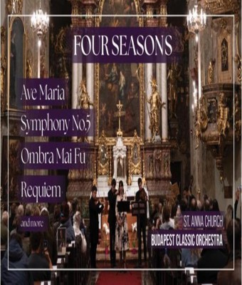 Vivaldi, Mozart, Beethoven en la iglesia barroca de Santa Ana, en el centro de Budapest.