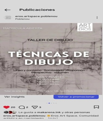 Clase de dibujo en Barcelona