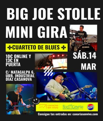 BIG JOE STOLLE & LOS GUMBO BLUES BAND en Canarias en Vivo en Palmas, Las