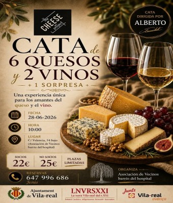 CATA DE QUESOS Y VINOS en Castellón/Castelló