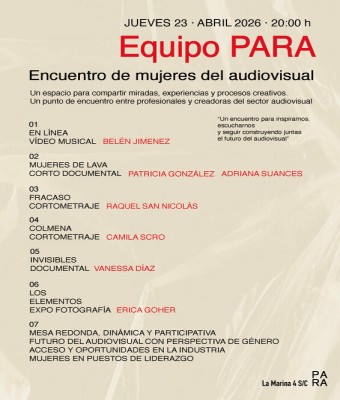 MUJERES EN EL AUDIOVISUAL · PROYECCIONES · EXPO · DEBATE en Santa Cruz de Tenerife
