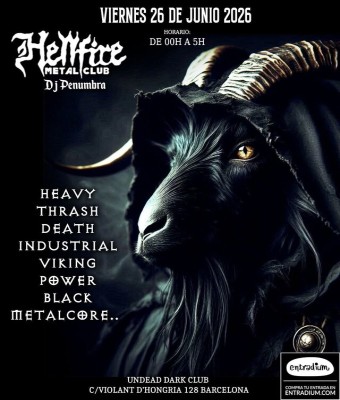 HELLFIRE METAL CLUB. Noche del viernes al sábado.  en Barcelona